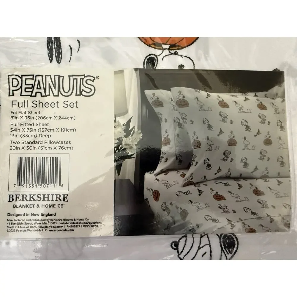 PEANUTS Halloween Shenanigans Snoopy & Woodstock Full Sheet 4 Piece Set